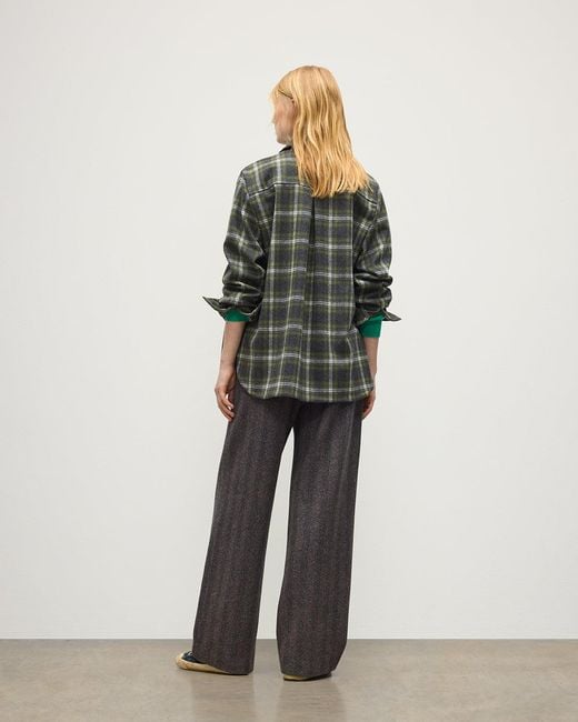 Johnstons Green Clanlass Plaid Overshirt
