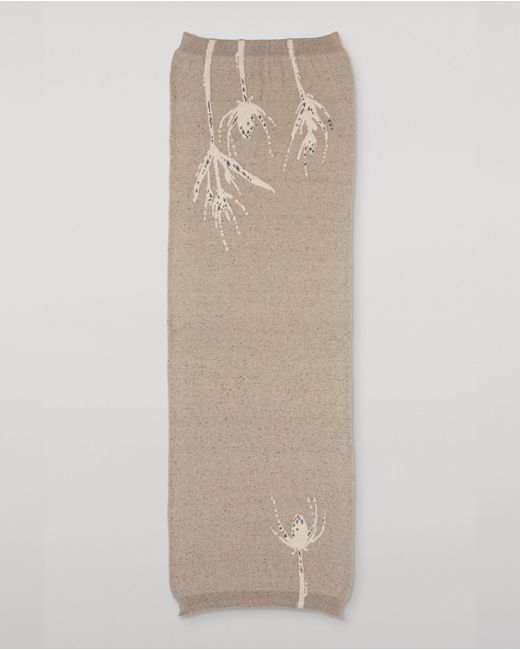 Johnstons Natural Wild Thistle Intarsia Cashmere Wrap