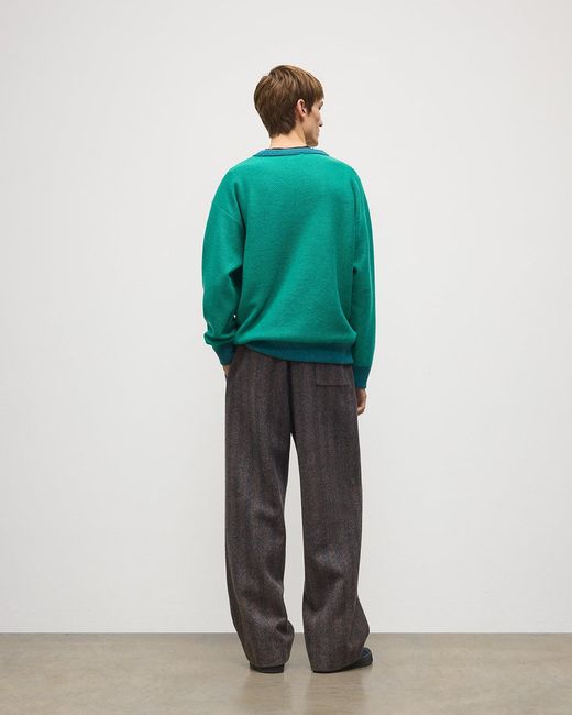 Johnstons Green Liddell Cashmere Sweatshirt for men