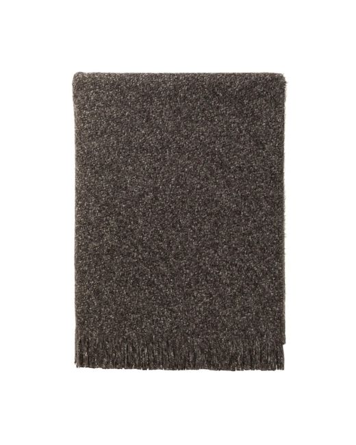 Johnstons Gray Brushed Bouclé Cashmere Silk Throw