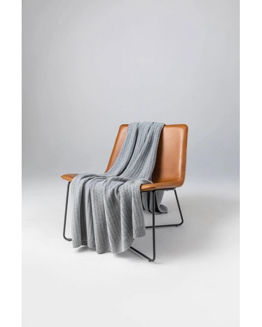 Johnstons Brown Texture Knitted Light Cashmere Throw