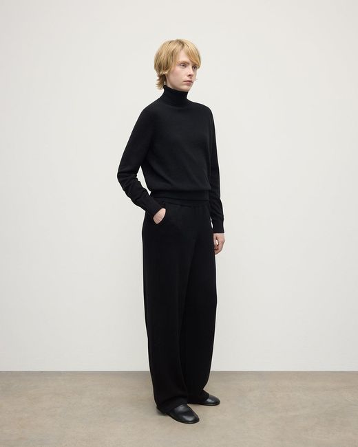 Johnstons Blue Wide Leg Cashmere Trousers