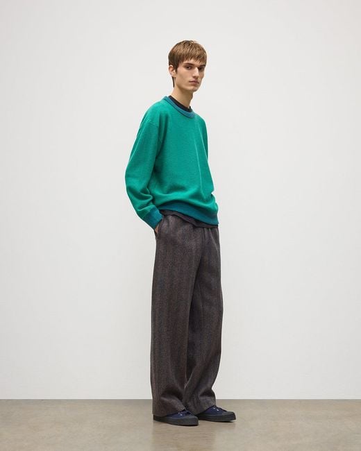 Johnstons Green Liddell Cashmere Sweatshirt for men