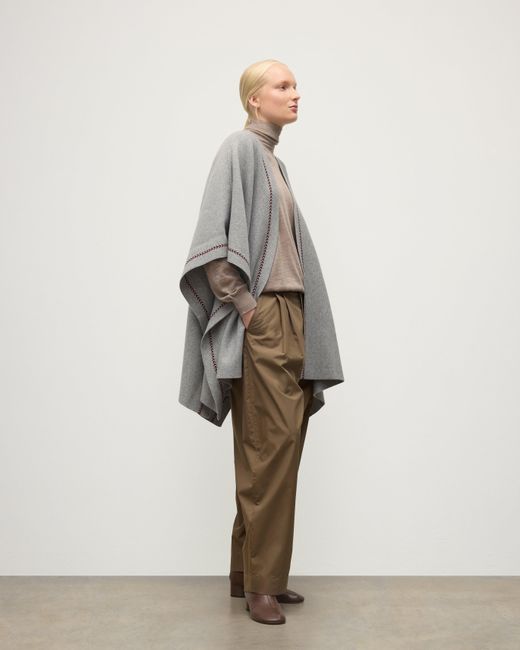 Johnstons Natural Hawk Light Cashmere Poncho