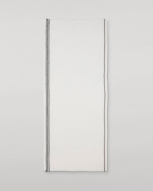 Johnstons White Cyrus Float Edge Scarf