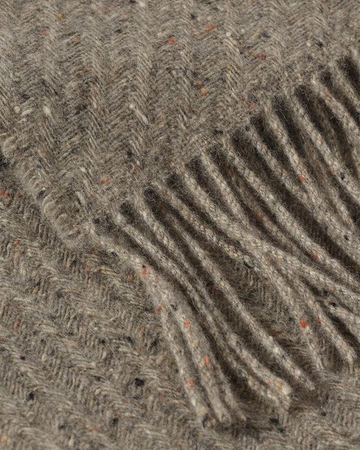 Johnstons Blue Lofty Twill Cashmere Throw
