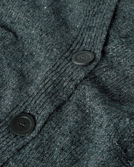 Johnstons Blue Donegal Cashmere V Neck Cardigan
