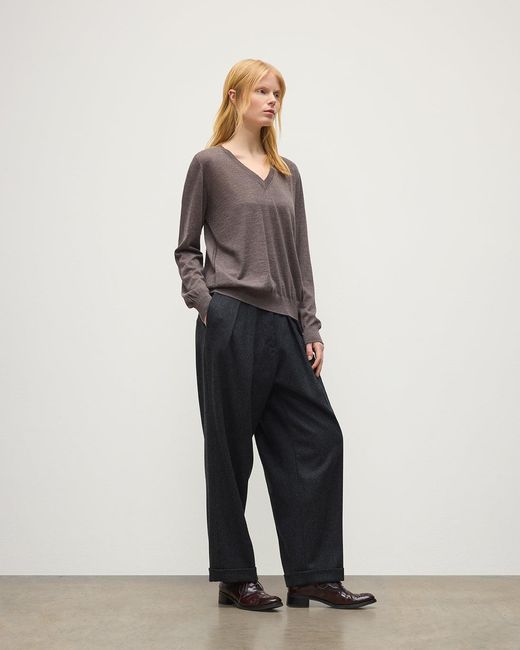 Johnstons White Beatrice Superfine Cashmere Jumper