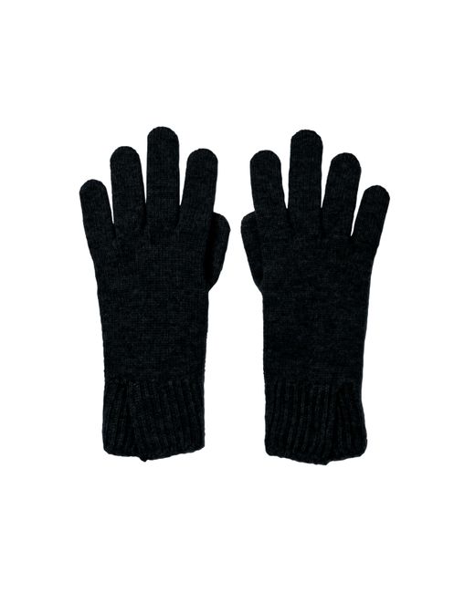 Johnstons Black Split Cuff Cashmere Gloves