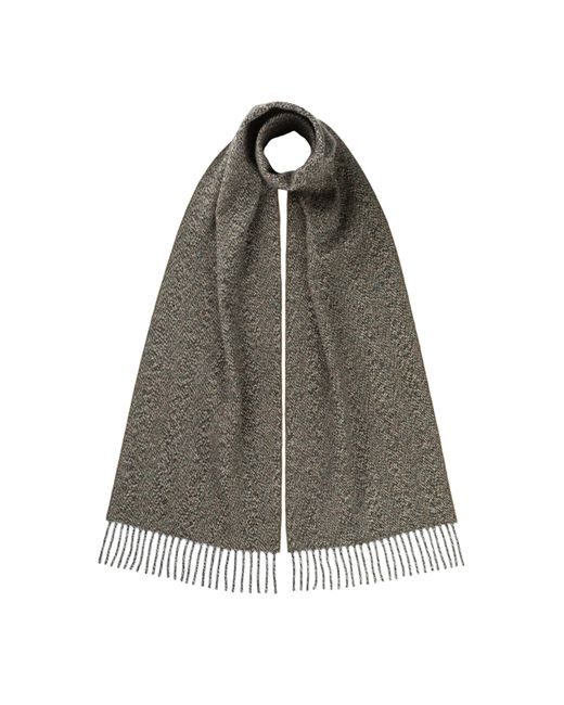 Johnstons of Elgin Herringbone Twist Scarf in Brown Lyst UK