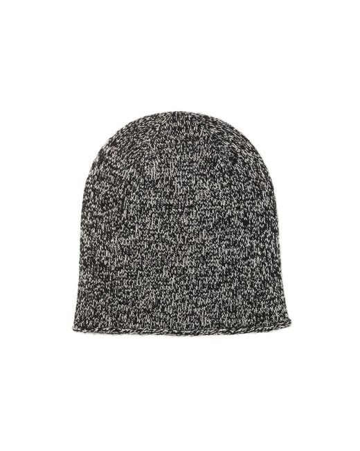 Johnstons Gray Charcoal & Luna Marl Cashmere Donegal Beanie