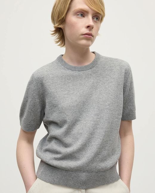 Johnstons White Classic Cashmere Light T-Shirt