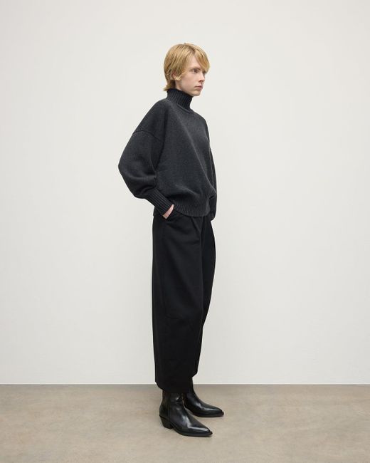 Johnstons Blue High Neck Cashmere Jumper
