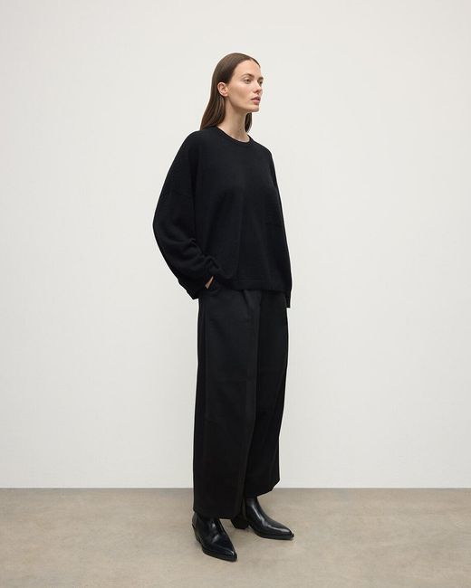 Johnstons Blue Gauzy Pocket Cashmere Jumper