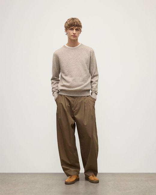 Johnstons Tiree Natural Donegal Cashmere Jumper for men