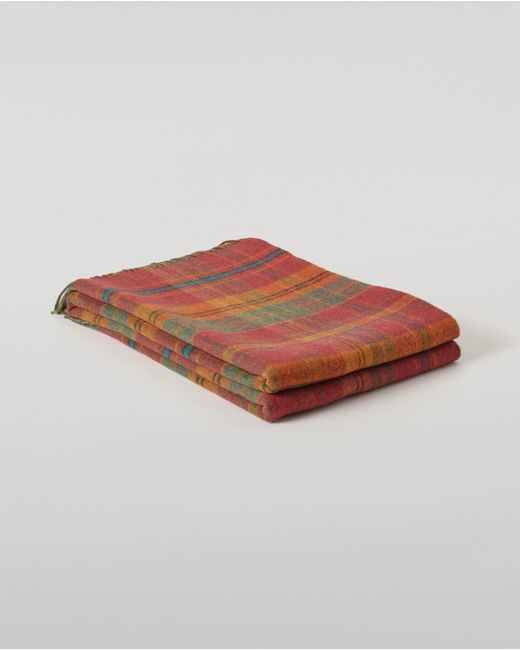 Johnstons Red Double Face & Lambswool Throw