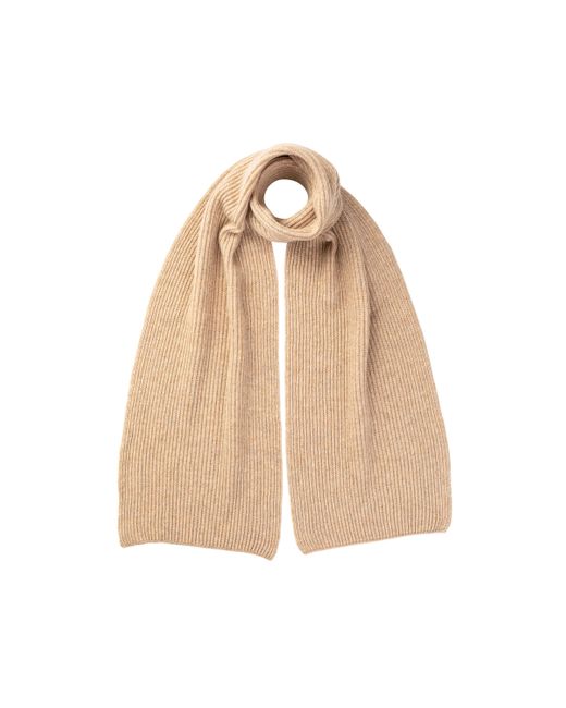 Johnstons Natural Ribbed Cashmere Scarf & Beanie Gift Set
