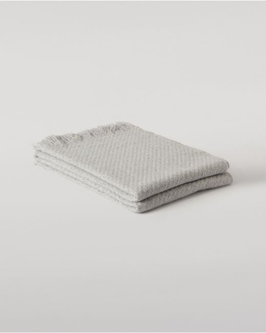 Johnstons Gray Yarrow Light Cashmere Throw
