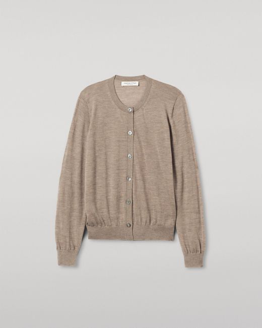 Johnstons Natural Honor Light Superfine Cashmere Cardigan