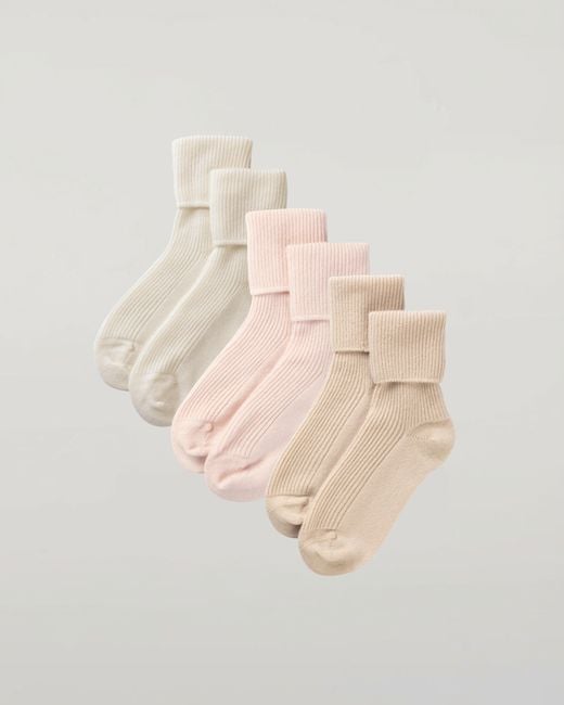 Johnstons White Cashmere Lounge Socks Gift Set