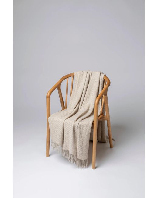 Johnstons Natural Lofty Twill Cashmere Throw