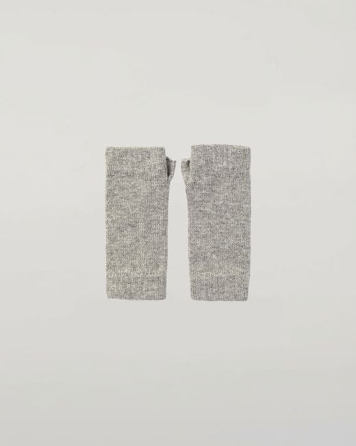 Johnstons Gray Light Cashmere Wrist Warmers