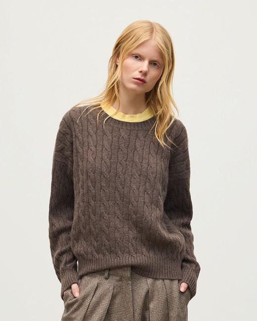 Johnstons Brown Kylesku Cashmere Jumper