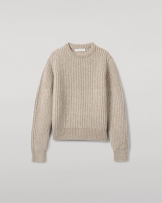 Johnstons White High Neck Donegal Cashmere Jumper
