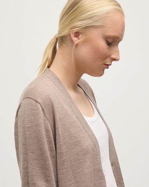 Johnstons Natural Forsyth Light Superfine Cashmere Cardigan