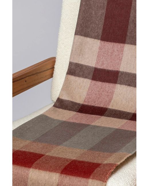Johnstons Natural Check Reversible Cashmere Throw