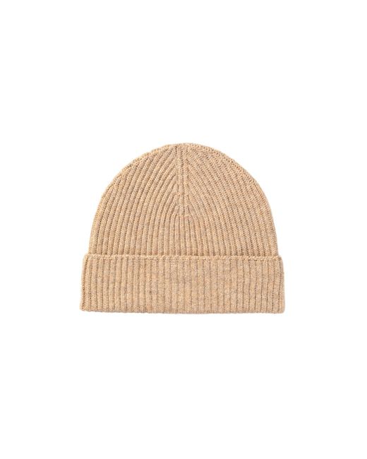 Johnstons Natural Ribbed Cashmere Scarf & Beanie Gift Set