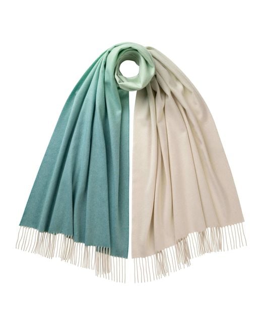 Johnstons Blue Ombré Cashmere Stole
