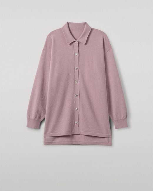 Johnstons Pink Munro Light Cashmere Shirt