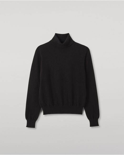Johnstons Blue Iris Classic Roll Neck Cashmere Jumper