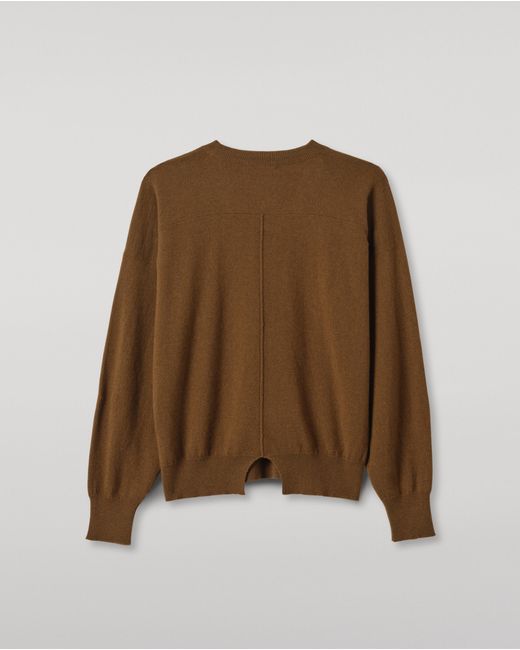 Johnstons Natural Jessie Back Split Cashmere Jumper