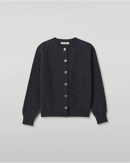 Johnstons Blue Blyth Lambswool Cardigan