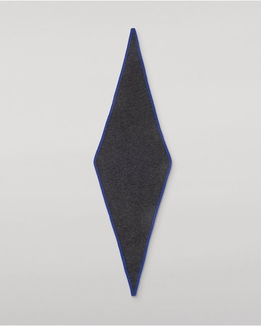 Johnstons Blue Anya Charcoal & Diamond Cashmere Necktie