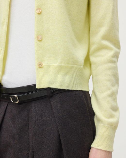 Johnstons White Iris Classic Cashmere Cardigan