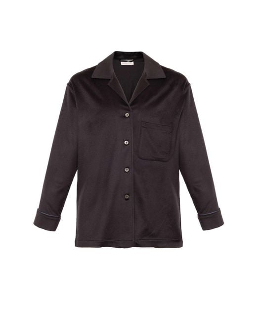 Johnstons Black Cashmere Pyjama Lounge Set for men