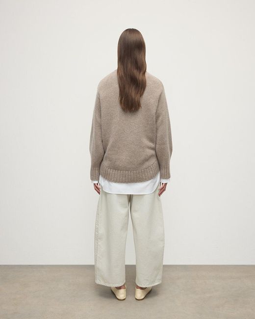 Johnstons White Relaxed Cashmere Jumper