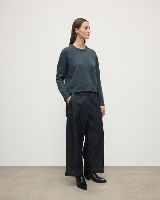 Johnstons Blue Donegal Cashmere Jumper
