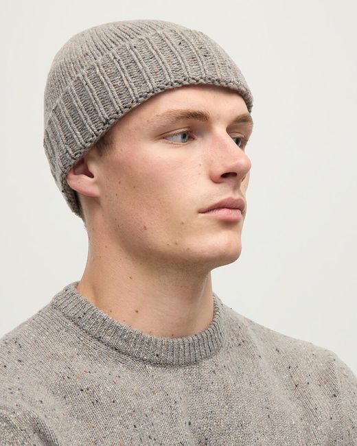 Johnstons Brown Donegal Cashmere Beanie