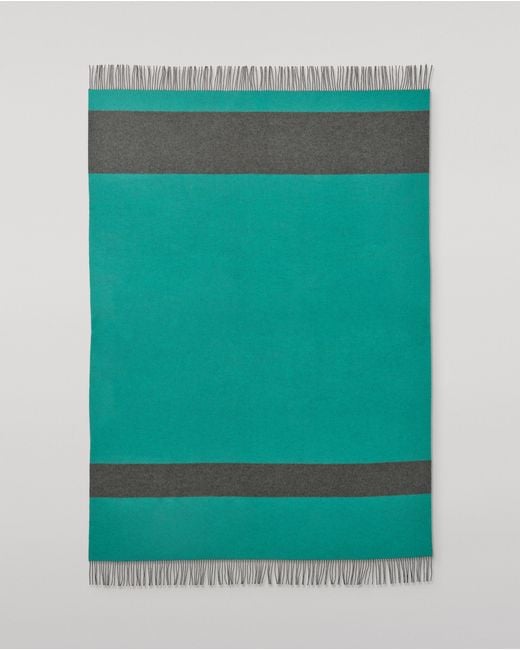 Johnstons Green Stripe Throw