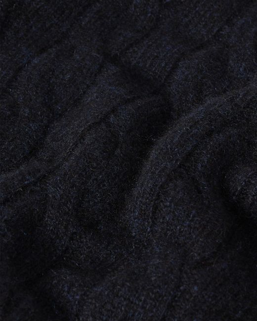 Johnstons Gray Calder Dark Cable Cashmere Jumper