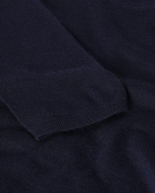 Johnstons Blue Superfine Cashmere Dark Jumper