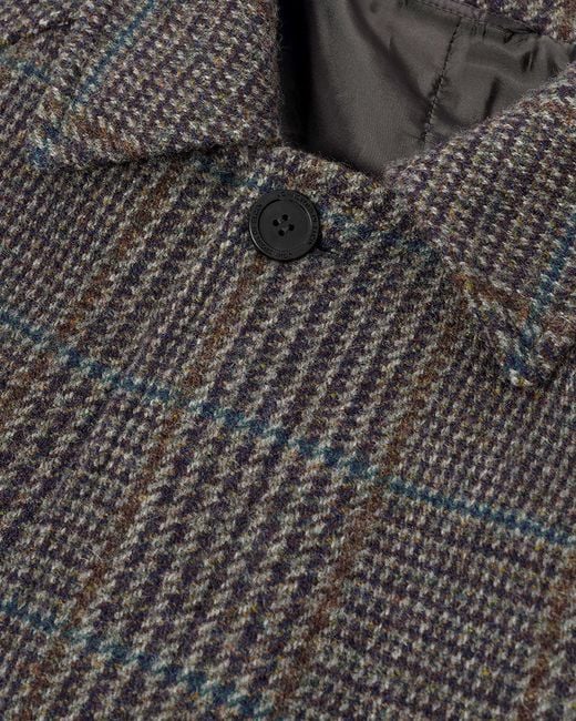 Johnstons Gray 'The Balmacaan' Coat for men