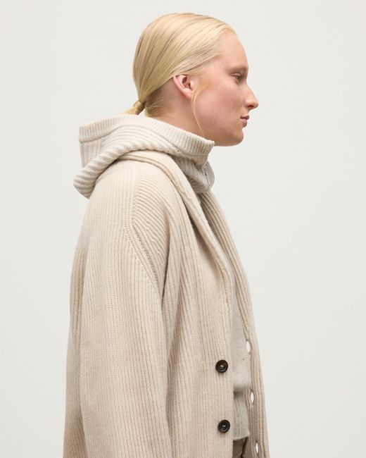 Johnstons White Nevis Cashmere Hood