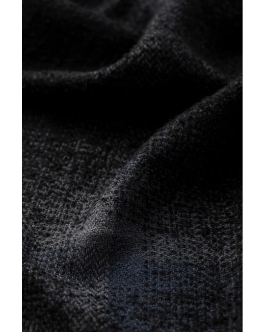 Johnstons Black Blurred Bouclé Scarf