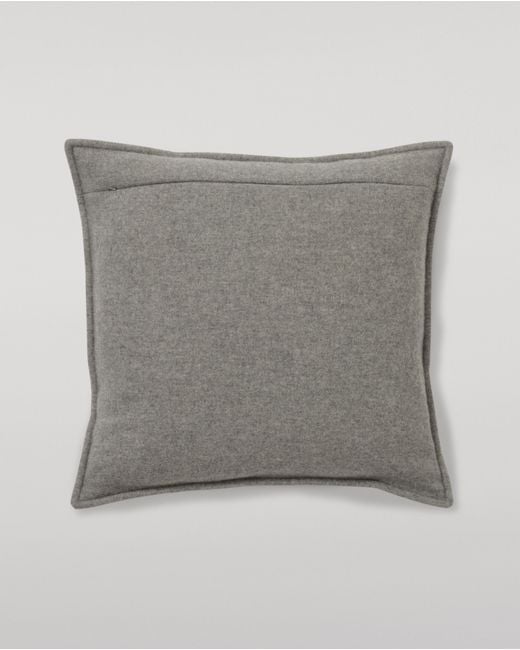 Johnstons Gray Art Geometric & Cashmere Cushion