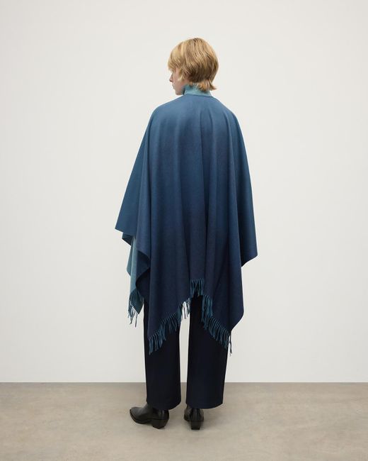 Johnstons Blue Ombré Cashmere Cape